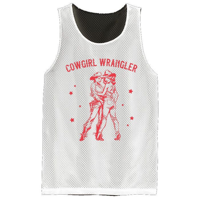 Gay Cowgirl Lesbian Femme Subtle Bi Pride Sapphic Western Mesh Reversible Basketball Jersey Tank