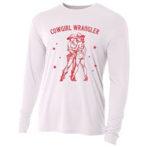 Gay Cowgirl Lesbian Femme Subtle Bi Pride Sapphic Western Cooling Performance Long Sleeve Crew