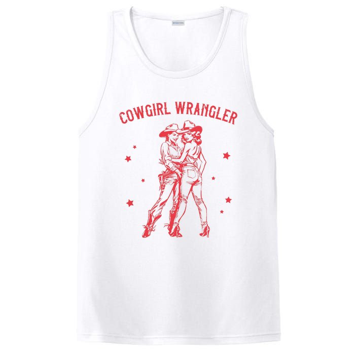 Gay Cowgirl Lesbian Femme Subtle Bi Pride Sapphic Western PosiCharge Competitor Tank