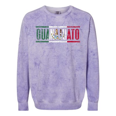 Guanajuato Con La Bandera De México Colorblast Crewneck Sweatshirt