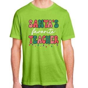 Groovy Christmas Lights Santas Favorite Teacher Meaningful Gift Adult ChromaSoft Performance T-Shirt