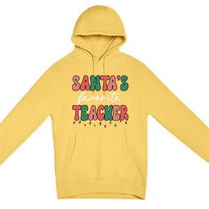 Groovy Christmas Lights Santas Favorite Teacher Meaningful Gift Premium Pullover Hoodie