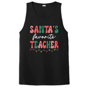 Groovy Christmas Lights Santas Favorite Teacher Meaningful Gift PosiCharge Competitor Tank