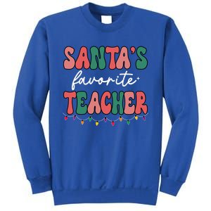 Groovy Christmas Lights Santas Favorite Teacher Meaningful Gift Sweatshirt