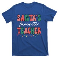 Groovy Christmas Lights Santas Favorite Teacher Meaningful Gift T-Shirt