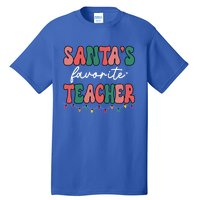 Groovy Christmas Lights Santas Favorite Teacher Meaningful Gift Tall T-Shirt