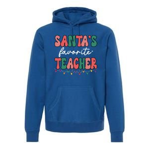 Groovy Christmas Lights Santas Favorite Teacher Meaningful Gift Premium Hoodie