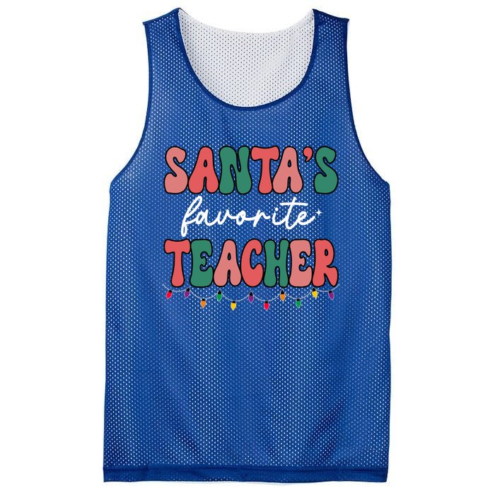 Groovy Christmas Lights Santas Favorite Teacher Meaningful Gift Mesh Reversible Basketball Jersey Tank