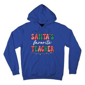 Groovy Christmas Lights Santas Favorite Teacher Meaningful Gift Tall Hoodie