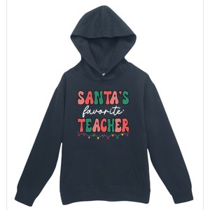 Groovy Christmas Lights Santas Favorite Teacher Meaningful Gift Urban Pullover Hoodie