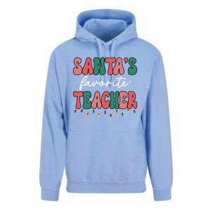 Groovy Christmas Lights Santas Favorite Teacher Meaningful Gift Unisex Surf Hoodie