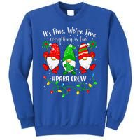 Gnomes Christmas Light Im Fine Everything Is Fine Para Crew Sweatshirt