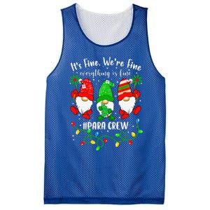 Gnomes Christmas Light Im Fine Everything Is Fine Para Crew Mesh Reversible Basketball Jersey Tank