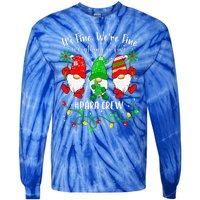 Gnomes Christmas Light Im Fine Everything Is Fine Para Crew Tie-Dye Long Sleeve Shirt