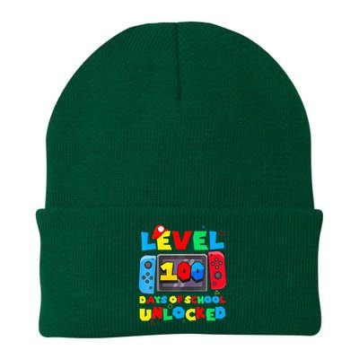 Game Controller Level 100 Days Of School Unlocked Knit Cap Winter Beanie