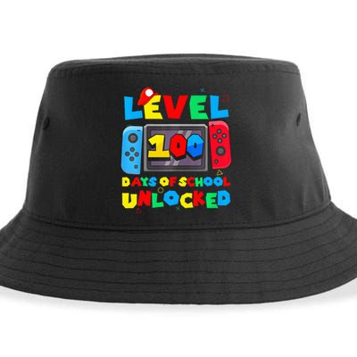 Game Controller Level 100 Days Of School Unlocked Sustainable Bucket Hat