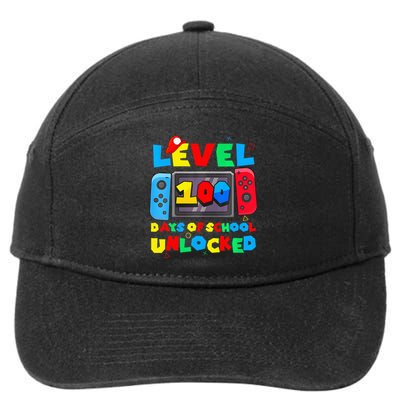 Game Controller Level 100 Days Of School Unlocked 7-Panel Snapback Hat