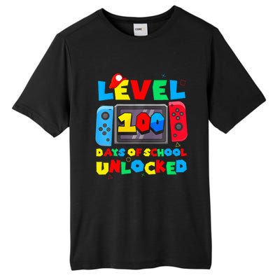 Game Controller Level 100 Days Of School Unlocked Tall Fusion ChromaSoft Performance T-Shirt