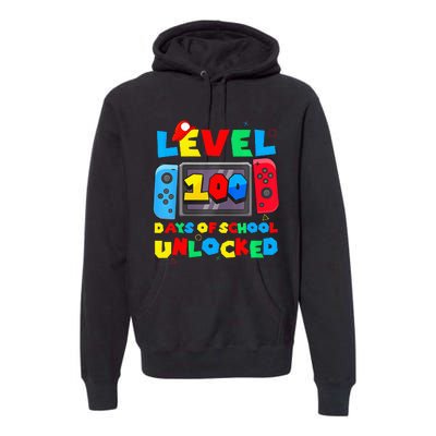 Game Controller Level 100 Days Of School Unlocked Premium Hoodie