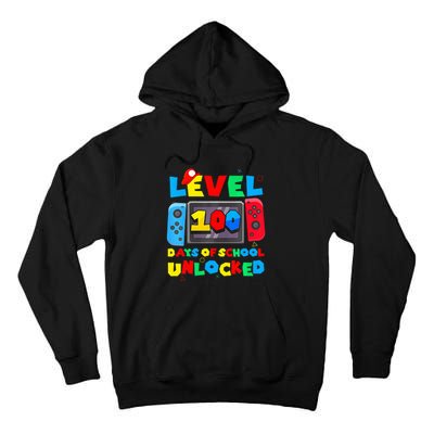 Game Controller Level 100 Days Of School Unlocked Tall Hoodie