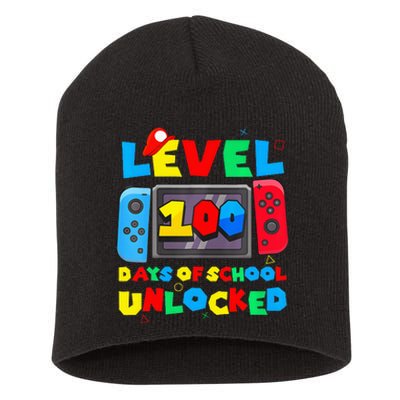 Game Controller Level 100 Days Of School Unlocked Short Acrylic Beanie