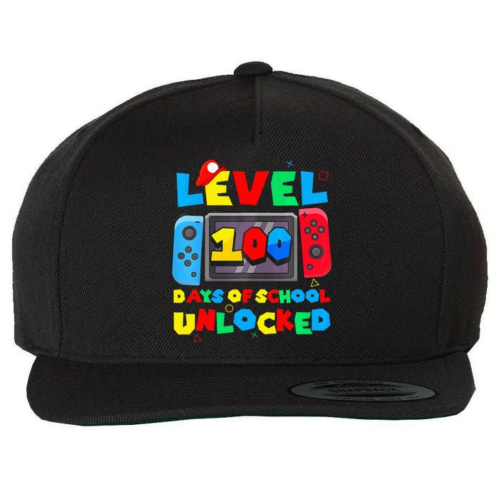 Game Controller Level 100 Days Of School Unlocked Wool Snapback Cap