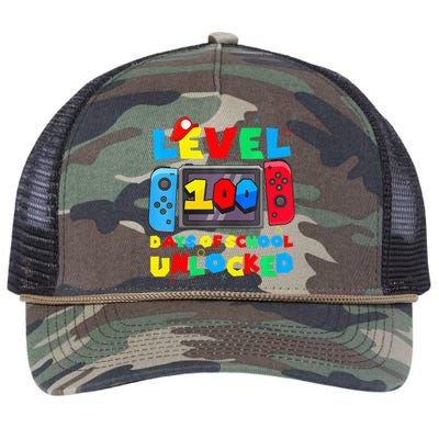 Game Controller Level 100 Days Of School Unlocked Retro Rope Trucker Hat Cap