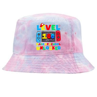 Game Controller Level 100 Days Of School Unlocked Tie-Dyed Bucket Hat