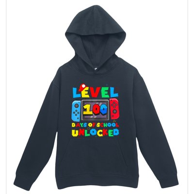 Game Controller Level 100 Days Of School Unlocked Urban Pullover Hoodie