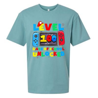 Game Controller Level 100 Days Of School Unlocked Sueded Cloud Jersey T-Shirt