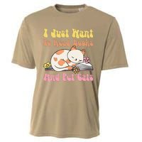 Groovy Cat Lovers And Bookworms Design For Readers Cooling Performance Crew T-Shirt