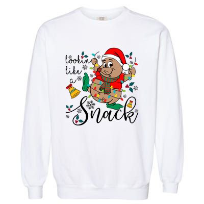 Gus Christmas Lights Lookin Like A Snack Gus Christmas Family Garment-Dyed Sweatshirt