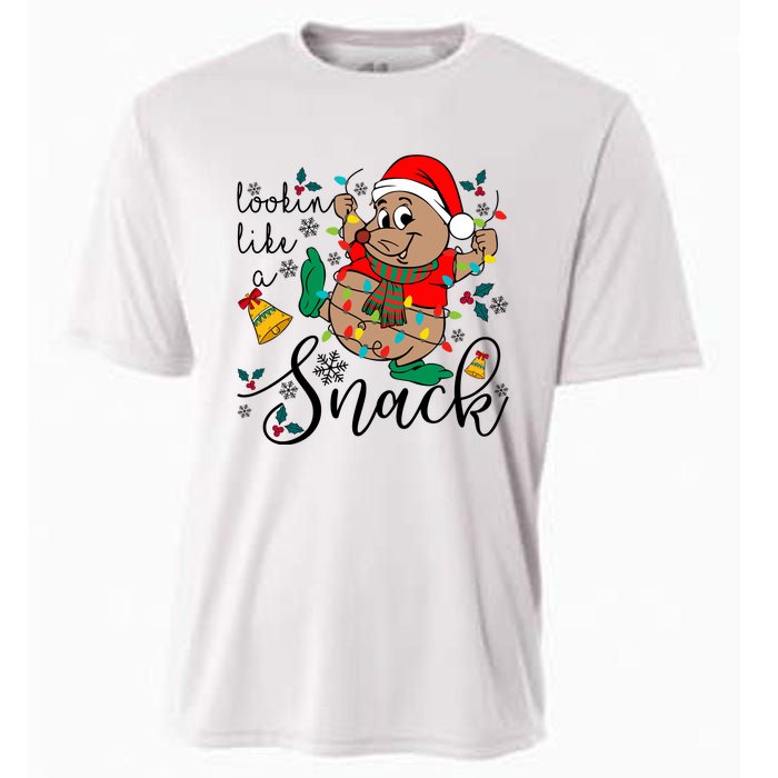 Gus Christmas Lights Lookin Like A Snack Gus Christmas Family Cooling Performance Crew T-Shirt