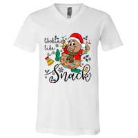 Gus Christmas Lights Lookin Like A Snack Gus Christmas Family V-Neck T-Shirt