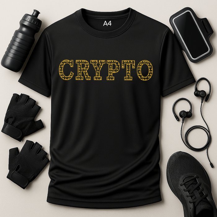 Golden Crypto Logo Limited Edition Cooling Performance Crew T-Shirt