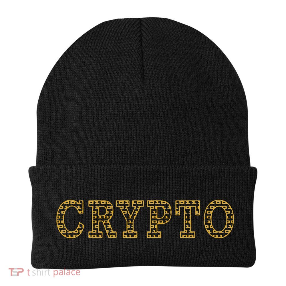 Golden Crypto Logo Limited Edition Knit Cap Winter Beanie