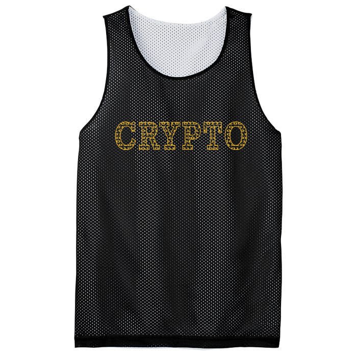 Golden Crypto Logo Limited Edition Mesh Reversible Basketball Jersey Tank