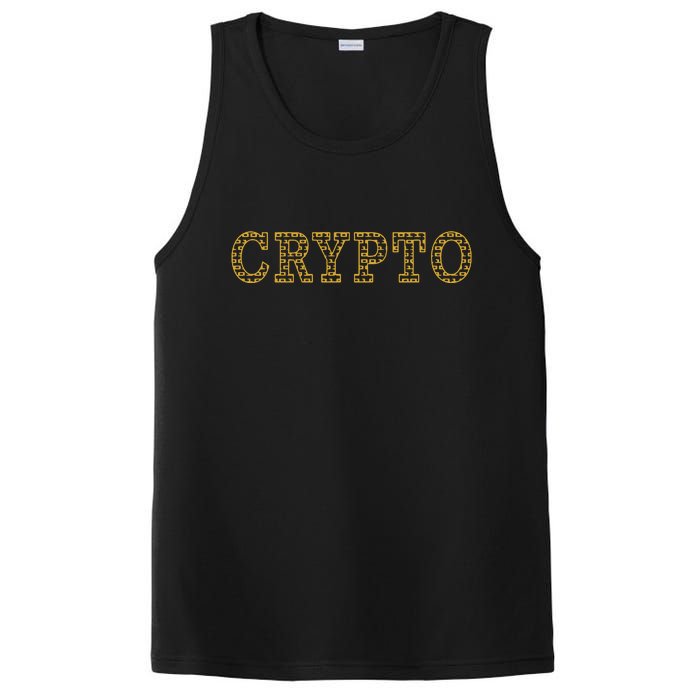 Golden Crypto Logo Limited Edition PosiCharge Competitor Tank