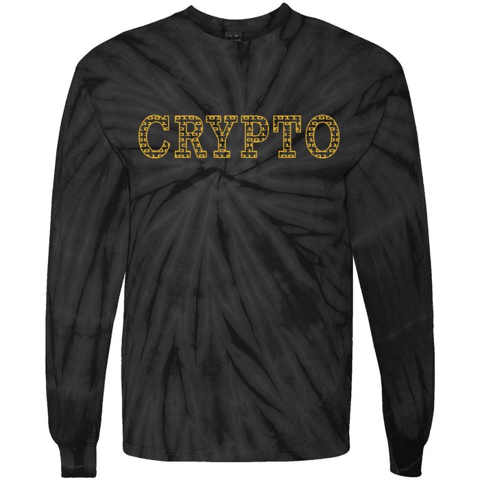 Golden Crypto Logo Limited Edition Tie-Dye Long Sleeve Shirt