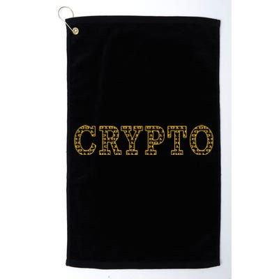 Golden Crypto Logo Limited Edition Platinum Collection Golf Towel