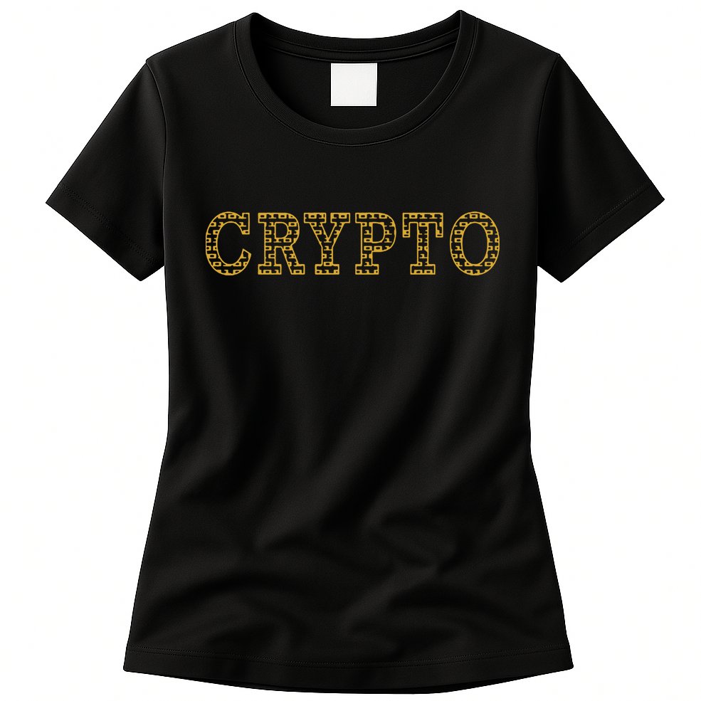 Golden Crypto Logo Limited Edition Womens T-Shirt