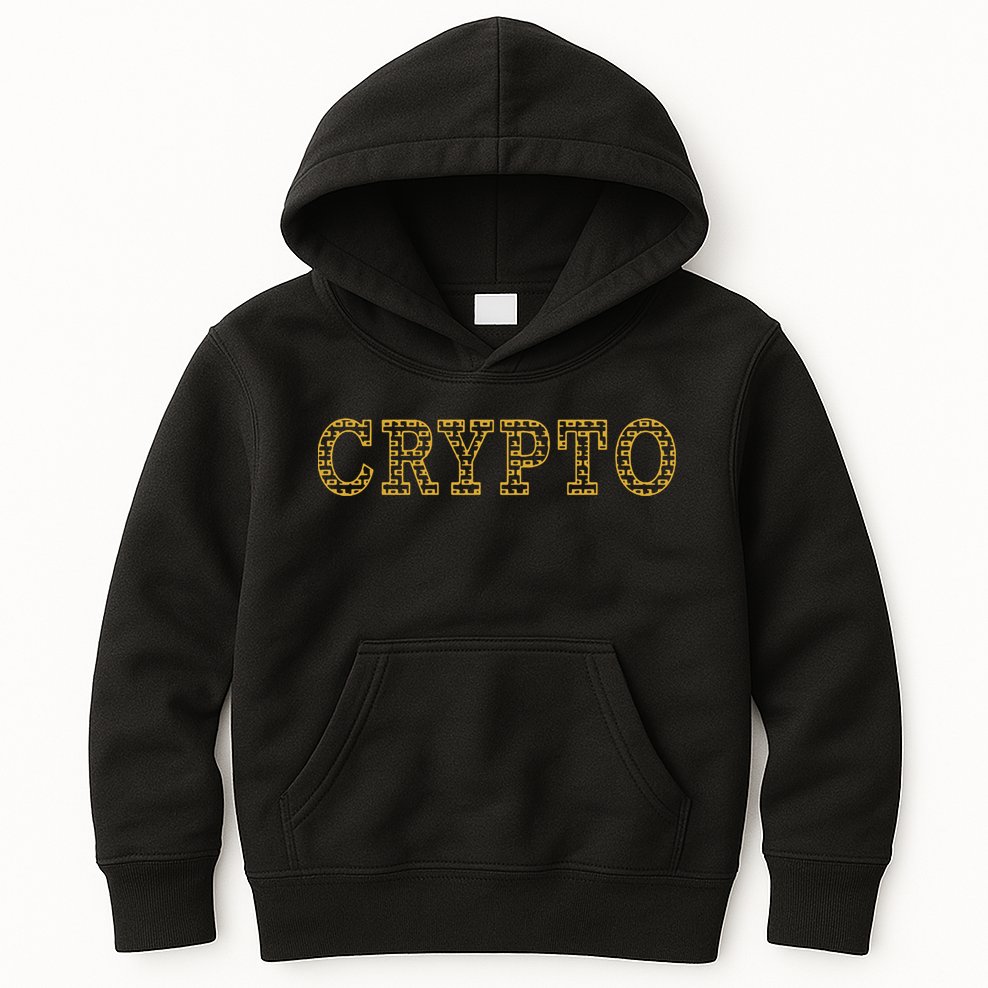 Golden Crypto Logo Limited Edition Kids Hoodie