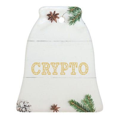 Golden Crypto Logo Limited Edition Ceramic Bell Ornament