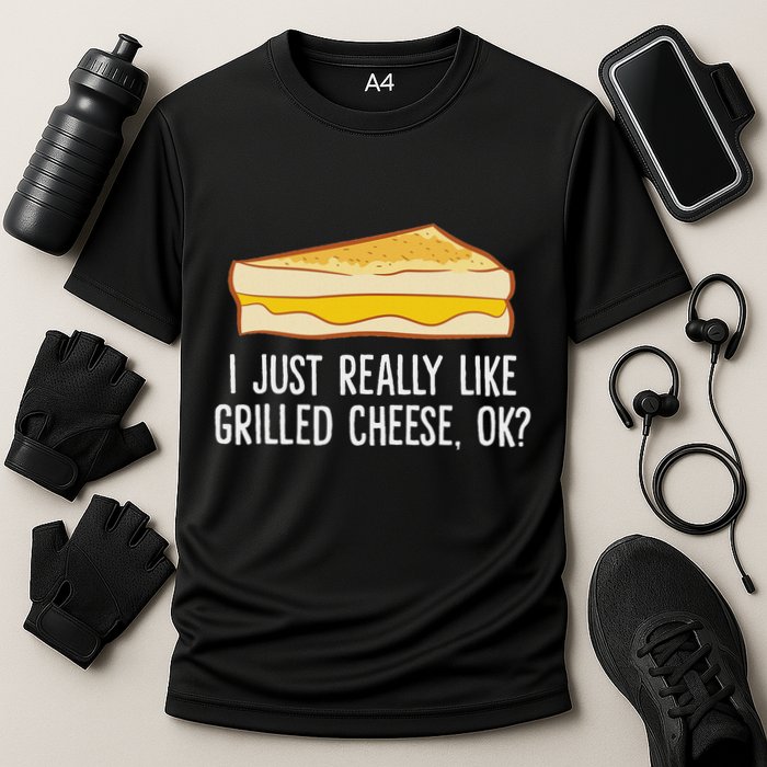 Grilled Cheese Lover I Just Really Like Grilled Cheese Cooling Performance Crew T-Shirt