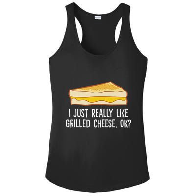 Grilled Cheese Lover I Just Really Like Grilled Cheese Ladies PosiCharge Competitor Racerback Tank