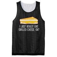 Grilled Cheese Lover I Just Really Like Grilled Cheese Mesh Reversible Basketball Jersey Tank