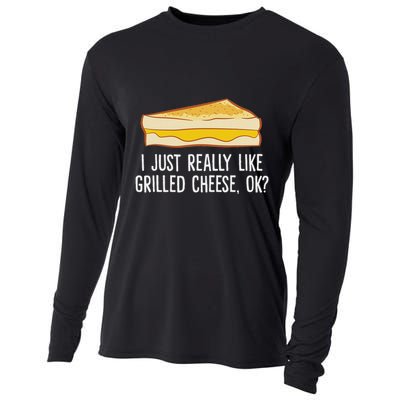 Grilled Cheese Lover I Just Really Like Grilled Cheese Cooling Performance Long Sleeve Crew