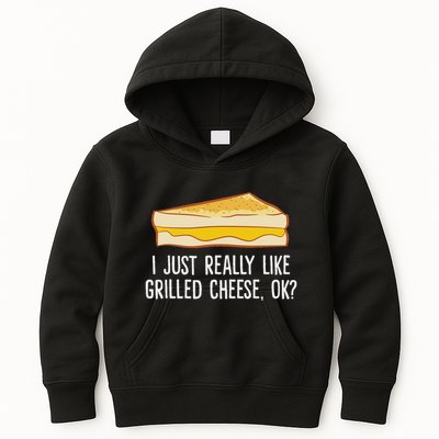 Grilled Cheese Lover I Just Really Like Grilled Cheese Kids Hoodie