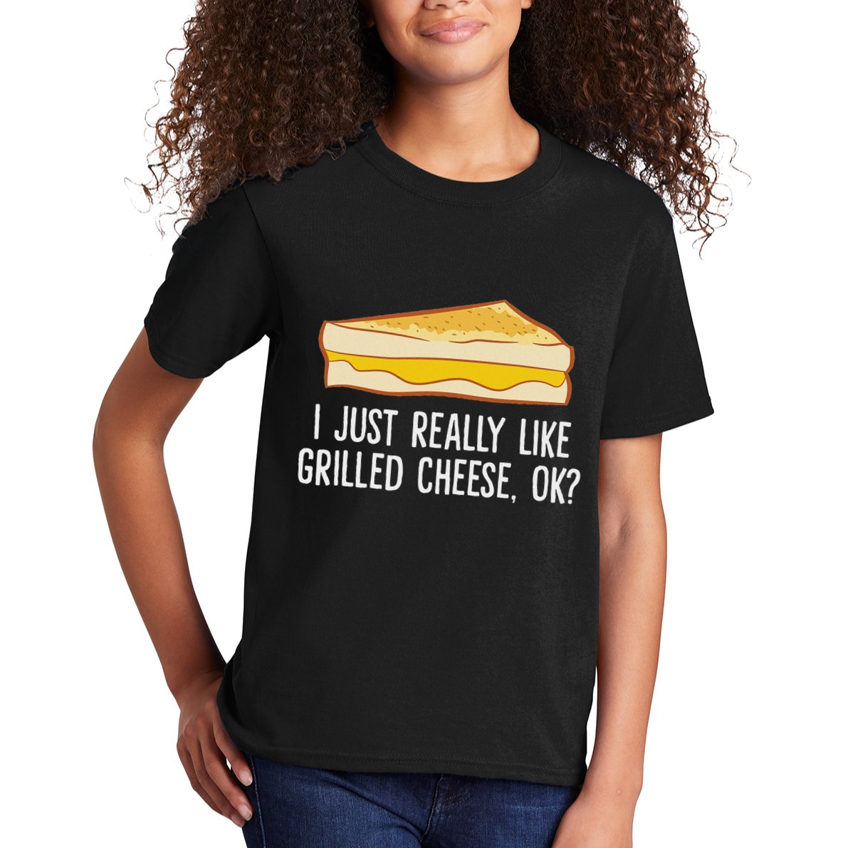 Grilled Cheese Lover I Just Really Like Grilled Cheese Kids T-Shirt