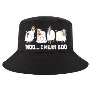 Ghost Cows Moo I Mean Boo Spooky Cow Halloween Cool Comfort Performance Bucket Hat